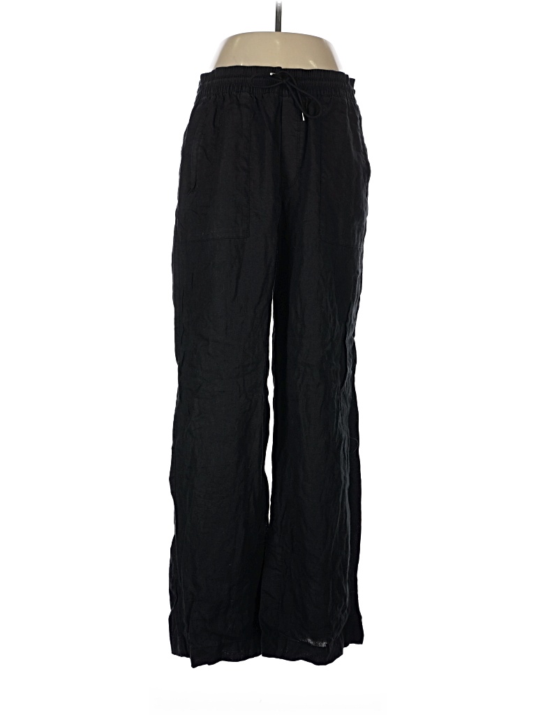 Pre-owned Athleta Linen Pants In Black