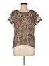 Element Animal Print Brown Short Sleeve Top Size M - photo 1