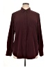 Nine West 100% Polyester Solid Burgundy Long Sleeve Blouse Size XL - photo 1