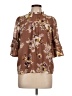 Monteau 100% Polyester Brown 3/4 Sleeve Blouse Size L - photo 1