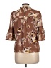 Monteau 100% Polyester Brown 3/4 Sleeve Blouse Size L - photo 2