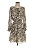 Theory 100% Silk Floral Tan Casual Dress Size P (petite) - photo 1