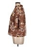 Monteau 100% Polyester Brown 3/4 Sleeve Blouse Size L - photo 5