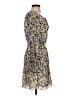 Theory 100% Silk Floral Tan Casual Dress Size P (petite) - photo 4