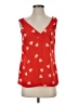Tory Burch 100% Silk Hearts Red Sleeveless Silk Top Size 2 - photo 1