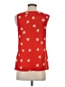 Tory Burch 100% Silk Hearts Red Sleeveless Silk Top Size 2 - photo 2
