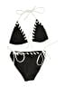 Unbranded Chevron-herringbone Black Two Piece Swimsuit Size L - photo 1