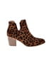 Unbranded Animal Print Brown Ankle Boots Size 8 - photo 1