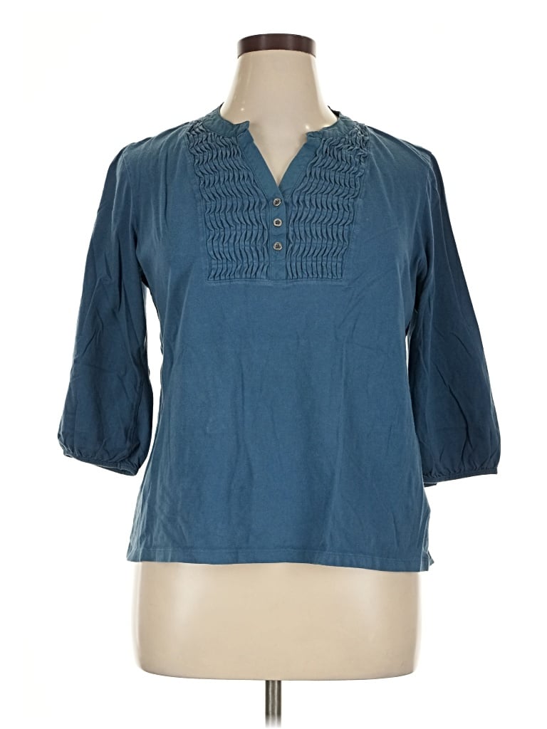 Pre-owned Style & Co 3/4 Sleeve Blouse In Blue