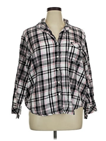 Victoria's Secret 3/4 Sleeve Button-Down Shirt (view 1)