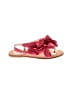 Cecelia New York 100% Leather Floral Solid Red Sandals Size 9 - photo 1