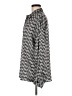 Heartbreaker 100% Polyester Houndstooth Silver Long Sleeve Blouse Size 6 - photo 5