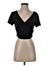 Shein Black Short Sleeve Top Size 4 - photo 1