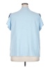 Fashion 100% Polyester Blue Short Sleeve Blouse Size XXL - photo 2