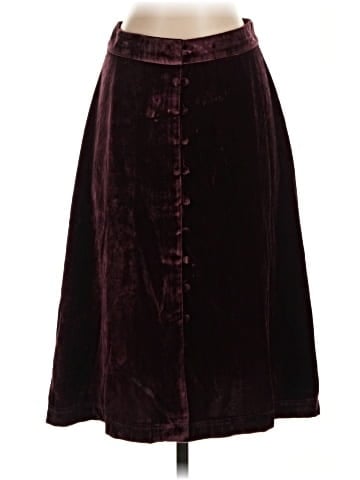 Madewell Velvet Button-Front Midi Skirt (view 1)