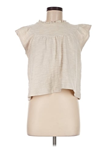 Madewell Textural Knit Ruffle-Neck Top (view 1)