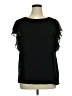 B Collection by Bobeau 100% Polyester Black Short Sleeve Blouse Size XL - photo 1