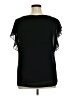B Collection by Bobeau 100% Polyester Black Short Sleeve Blouse Size XL - photo 2
