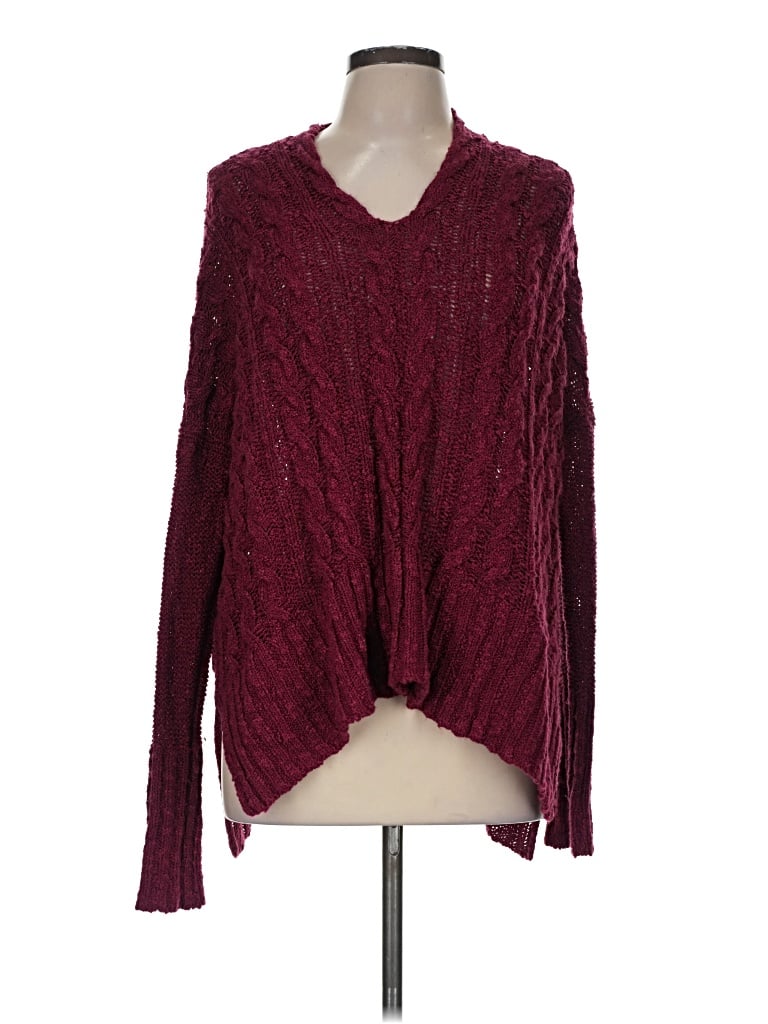 Pre-owned Altar'd State Pullover Sweater In Burgundy