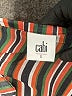CAbi 100% Polyester Stripes Brown Long Sleeve Blouse Size S - photo 7