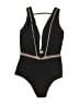 Unbranded Chevron-herringbone Black One Piece Swimsuit Size S (estimated) - photo 1