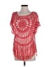 Arden B. Red Short Sleeve Blouse Size P (estimated, petite) - photo 1