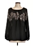 Ann Taylor LOFT 100% Polyester Black Long Sleeve Blouse Size L - photo 1