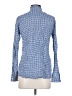 J. McLaughlin Checkered-gingham Blue Long Sleeve Button-Down Shirt Size XS - photo 2