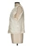 Unbranded 100% Polyester Ivory Short Sleeve Blouse Size L (petite) - photo 5
