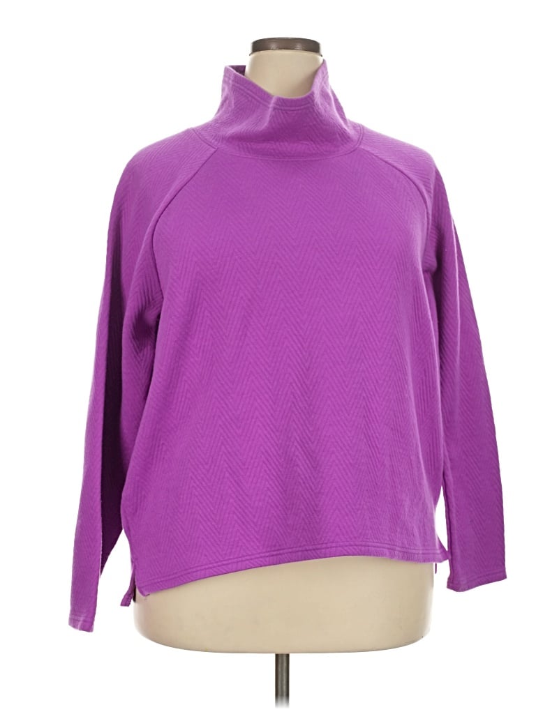 Pre-owned Tek Gear Turtleneck Sweater In Purple