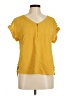 Rese Yellow Short Sleeve Blouse Size M - photo 1