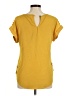 Rese Yellow Short Sleeve Blouse Size M - photo 2