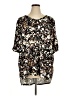 Avenue Floral Black Short Sleeve Blouse Size 14 Plus - photo 1