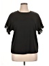 Shein 100% Polyester Black Short Sleeve Top Size XL - photo 1