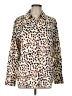 Maison d' Amelie Animal Print Brown Long Sleeve Blouse Size L - photo 1
