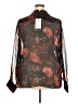 Tuckernuck 100% Viscose Floral Black Long Sleeve Blouse Size XXL - photo 2