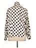 MNG 100% Polyester Polka Dots Ivory Long Sleeve Blouse Size 1X - photo 2