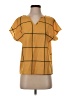 Emery Rose 100% Polyester Yellow Short Sleeve Blouse Size XS - photo 1