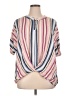 AVLN Studio 100% Rayon Stripes Pink Short Sleeve Blouse Size XL - photo 1