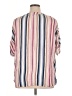 AVLN Studio 100% Rayon Stripes Pink Short Sleeve Blouse Size XL - photo 2