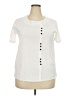 Unbranded 100% Cotton Ivory Short Sleeve Blouse Size 2X - photo 1