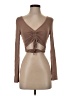 Shein Brown Long Sleeve Top Size 4 - photo 1