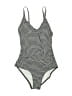 Kona Sol Houndstooth Gray One Piece Swimsuit Size S - photo 1