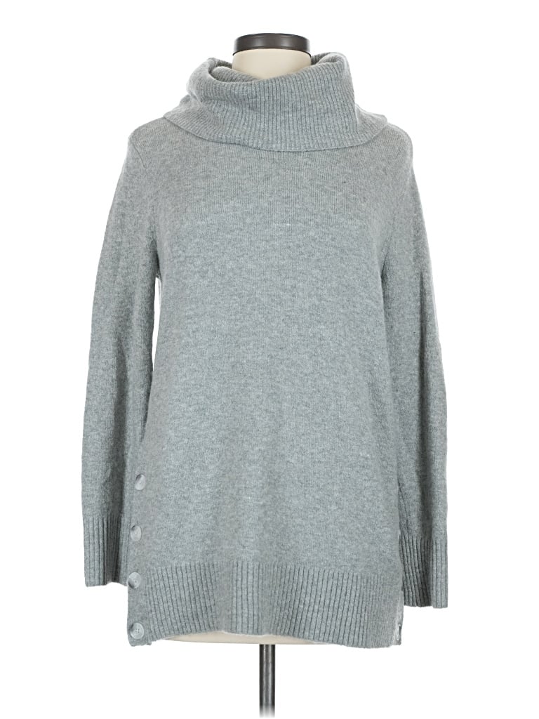 Pre-owned Ann Taylor Loft Turtleneck Sweater In Gray