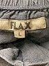 Flax 100% Linen Chevron-herringbone Black Track Pants Size 14 (L) - photo 7