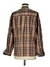 Max Studio Plaid Brown Long Sleeve Blouse Size M - photo 2