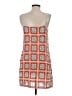 Aqua 100% Polyester Print Orange Casual Dress Size S - photo 2