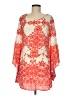 Aggie 100% Polyester Paisley Red Ivory Cocktail Dress Size M - photo 1