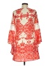 Aggie 100% Polyester Paisley Red Ivory Cocktail Dress Size M - photo 2