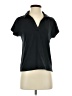 Lands' End 100% Cotton Black Short Sleeve Blouse Size XS - photo 1
